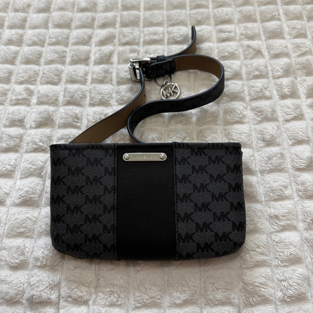 Michael Kors MK Logo Belt Bag Fanny Pack Waist Sling Bag Adjustable Hands Free